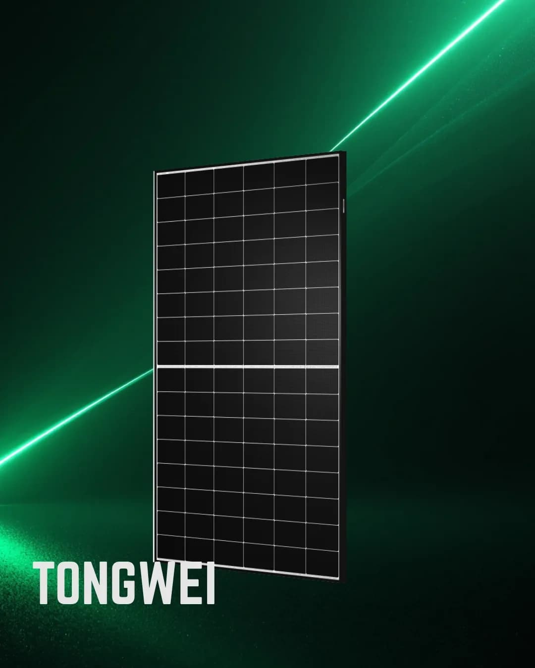 Tongwei 440W Half-cell Bifacial Dual glass Black Frame and Transparent Module — image 1